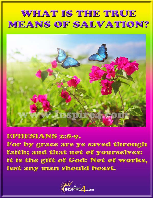 The Bible makes it plain that salvation is solely by the GRACE of God. Ephesians 2:8-9 (KJV)
